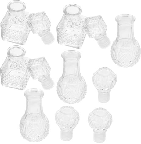 TOPBATHY 6 Pièces Carafe à Vin Cristal Carafe à Whisky Tonneau Contenant à Whisky Fait Main Distributeur De Bouteilles