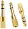 LIANRISES 3pcs 6.35mm to 3.5mm Adapter Aux Headphone Audio, Mini Jack To Jack Plug Adapter, Converter for Piano, Electric Keyboard, Speaker, Guitar, Earphone, Drum