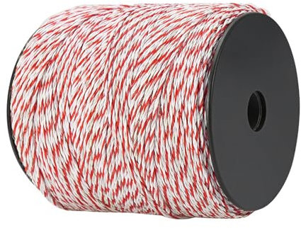 Filo Per Recinto Elettrico 500 m, con 9 fili conduttori, Recinti Elettrici Conduttore, Elettrificati Recinzioni Animali, Nastro Recinzione elettrica, Conduttore Animali Mucche Cavalli maiali Galline