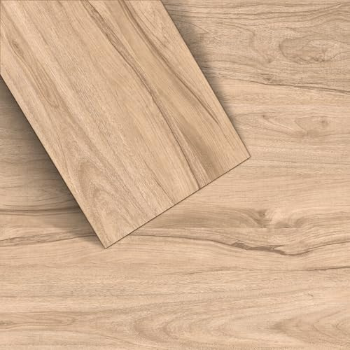 Wild-Wood SPC Vinylboden Klicksystem 2,23 m² Packung (8 Stück) mit IXPE Trittschalldämmung für Fußbodenheizung geeignet wasserdicht & robust 122x23x0,6cm DARK VEINS WALNUTE