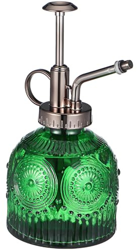 KICHOUSE Glass Plant Mister Spray Bottle 400Ml Capacity Pump Sprayer for Indoor Flowers and Succulent Care Bronze Nozzle