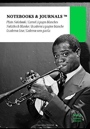 Notebooks & Journals, Armstrong (Jazz Notes Collection) Extra Large, Plain: Soft Cover (7 x 10)(Classic Notebook, Journal, Sketchbook, Diary, Composition Notebook)