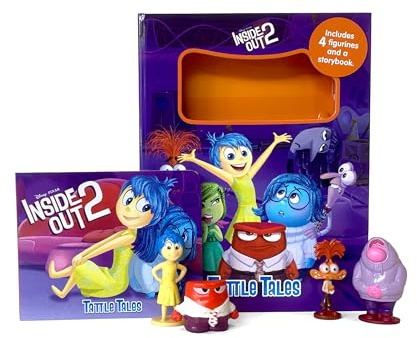 Disney Inside Out 2 Tattle Tales - Activity Books for kids, 12-page storybook, 4 figurines