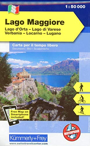 Lago Maggiore Nr. 08 Outdoorkarte Italien 1:50 000: Lago d'Orta, Lago di Varese, Verbania, Locarno, Lugano, free Download mit HKF Maps App (Kümmerly+Frey Outdoorkarten Italien, Band 8)