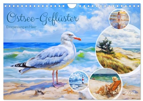 Ostsee-Geflüster - Entspannung am Meer (Wandkalender 2026 DIN A4 quer), CALVENDO Monatskalender: Die beruhigende Schönheit der Ostsee im Ölmalstil (CALVENDO Orte)