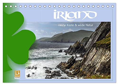 Irland - Rauhe Küste und Wilde Natur (Tischkalender 2026 DIN A5 quer), CALVENDO Monatskalender: Irland - ein Land voller Mystik und faszinierender ... des Wild Atlantic Way. (CALVENDO Orte)