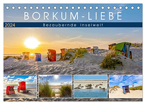BORKUM-LIEBE (Tischkalender 2024 DIN A5 quer), CALVENDO Monatskalender: Landschaftlich bezaubernde Inselwelt (CALVENDO Natur)