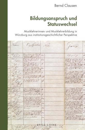 Bildungsanspruch und Statuswechsel: Musiklehrerinnen- und Musiklehrerbildung in Würzburg aus institutionsgeschichtlicher Perspektive (Studien zur Historischen Musikpädagogik)