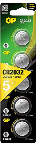 GP CR2032 - Set di 5 batterie a bottone al litio