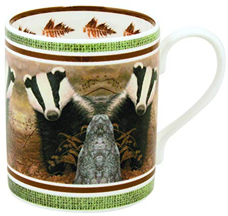 Mug - Badger, Fine Bone China by Wildlife Artist by Robert E Fuller