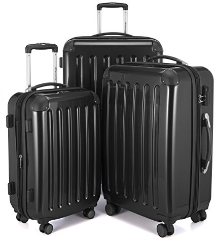 Hauptstadtkoffer - Alex 4 Doppel Rollen 3er Reisekoffer (S, M und L) 75 cm, 235 L, Schwarz