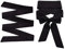 Shinywear Extra langer schwarzer schmaler Schal, Halsband, Choker, Taillengürtel