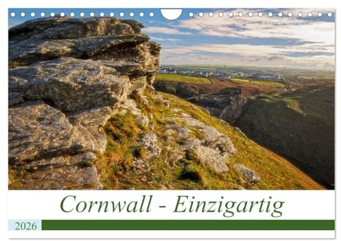 Cornwall - Einzigartig (Wandkalender 2026 DIN A4 quer), CALVENDO Monatskalender: Atemberaubende Küsten, kontrastreiche Landschaft und idyllische Dörfer - das ist Südengland. (CALVENDO Orte)