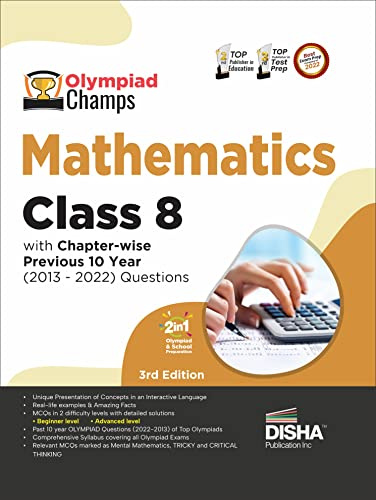 Olympiad Champs Mathematics Class 8 with Chapter-wise Previous 10 Year (2013 - 2022) Questions 5th Edition | Complete Prep Guide with Theory, PYQs, Past & Practice Exercise |