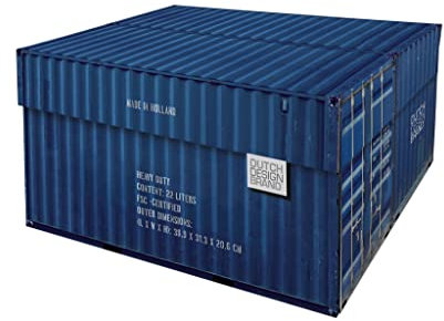 Dutch Design Brand Aufbewahrungsbox mit Deckel – Aufbewahrungsboxen – FSC-zertifizierter, recycelbarer Karton (Größe: 38,9 x 31,8 x 21,1 cm) (Port of Rotterdam)