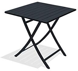 DCB GARDEN Marius Gartentisch, Aluminium, Anthrazit, 70 x 70