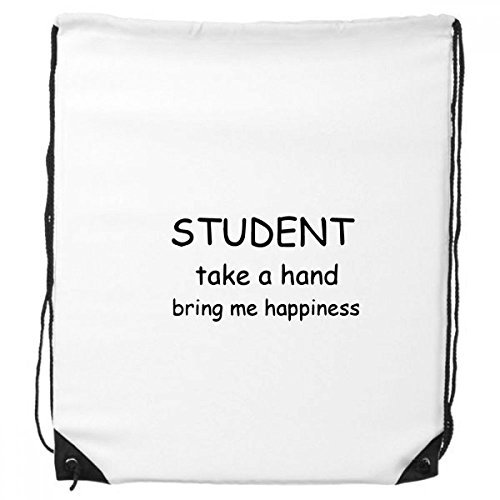 DIYthinker Student Take A Hand Bring Me Happiness Lehrer-Zitat-Rucksack Einkauf Gift Sporttaschen One_Size Mehrfarbig