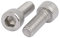 sourcing map 2pcs M6x16mm Vis Filetage À Gauche à Six Pans Creux Boulon en 304 Acier Inoxydable