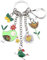BONSNY Émail Alliage de Zinc Mignon Oiseaux Fleur Papillon Porte-Clés Bijoux pour Sac À Main des Femmes Clés de Voiture Accessoires Porte-Monnaie (Vert)
