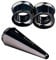 viva-adorno 3er Set Edelstahl Dehnungsset 1 Dehnungsstab + 2 Flesh Tunnel Plug schwarz oder Silber Größe 4-12mm EX10, schwarz 8mm