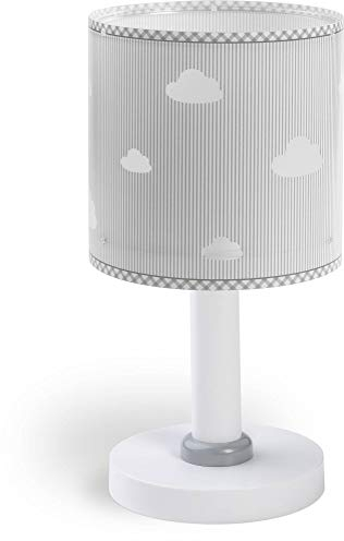 Dalber Kinder Tischlampe Nachttischlampe Wolken Grau Sweet Dreams, 15 x 15 x 30 cm