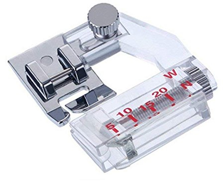 Verstellbarer Schrägbandfuß für alle Niedrigschaft-Schnappbefestigungsfüße für Singer, Brother, Babylock, Euro-Pro, Janome, Kenmore, White, Juki, New Home, Simplicity, Elna und mehr