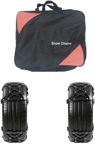 RICAMBIITALIENISCHE 2017 6 Stück Schneeketten aus Kunststoff Universal mit Einsätze aus Metall für GOMME mit Stärke 165 A 265 mm