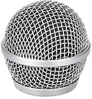 sourcing map Microphone Grille Maille tête sphérique w Mousse Filtre pour PG58 PGX2 BLX288 PG288 PGX24