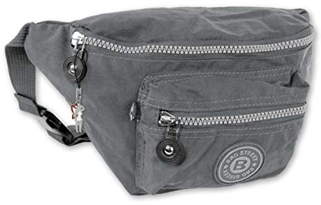 DrachenLeder Nylon Damen Herren Bauchtasche Gürteltasche grau 27x10x16 D3OTJ506K Nylon Tasche für die Frau, für den Mann, für Jugendliche