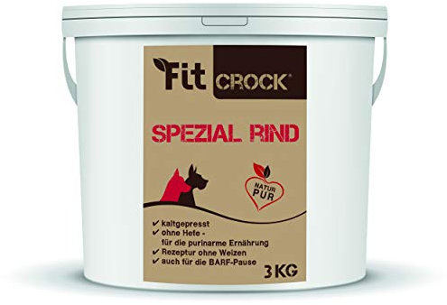 cdVet Fit-Crock Hundefutter trocken Spezial Rind Mini 3 kg, purinarm & getreidefrei