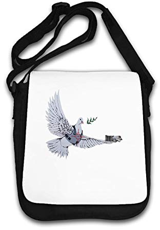 Banksy Street Art Peace Bird Schultertasche