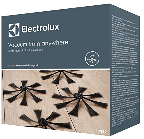 Electrolux ERSB2 - Set di spazzole laterali per robot Pure i9 e RX9, spazzole durevoli ed efficaci, cattura polvere ottimale, installazione semplice, nero