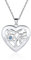 Custom4U Collier Argent 925 Coeur Personnalisé 2 Prénoms Arbre de Vie