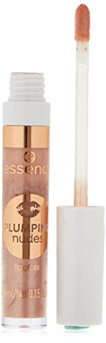 essence PLUMPING nudes lipgloss, Lip Gloss, Nr. 08 My Big Moment, nude, vergrößernd, glänzend, schimmernd, vegan, entspricht unserem CLEAN BEAUTY Standard, ölfrei (4,5ml)