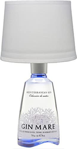 sicilia bedda - Lampada Bottiglia GIN MARE Completa di Paralume - Elegante Complemento d'arredo