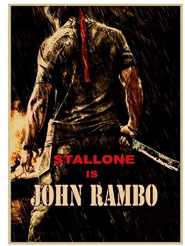 RUIYANMQ Rambo Movie Poster Wandkunst Leinwand Bild Home Decoration Kp555Zs 40X60Cm Rahmenlos