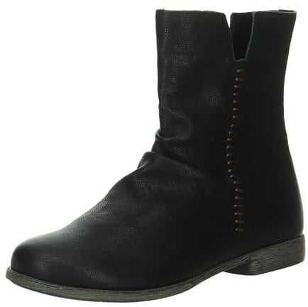 THINK! Damen AGRAT nachhaltige Leder gefütterte Stiefelette, 0000 SCHWARZ, 41.5 EU