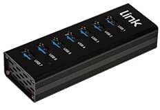 LINK LKHUB37 Hub 7 Porte USB 3.0 in Alluminio con Alimentatore