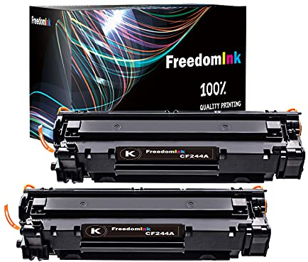 FreedomInk 44A CF244A Kompatibel für HP CF244A 44A Toner für HP Laserjet Pro M15w M28w M15a M16 M17a M17w MFP M28a MFP M28w MFP29 MFP M30a MFP M30w Drucker Schwarz (2 Schwarz, 1000 Seiten)