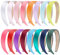SIQUK 16 Stück Haarreifen Satin Stirnbänder Breit 2.54 cm für Frauen und Mädchen, 16 Farben