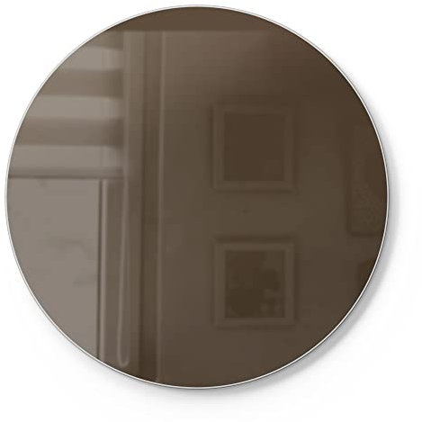DEQORI Schneidebrett aus Glas | rund Ø30 cm | Unifarben - Braun | Design Schneideplatte für Küche | Frühstücksbrett antibakteriell & rutschfest | Glasplatte & Servierplatte