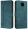 Cqkob Cover per Xiaomi Redmi Note 9 Pro Custodia protettiva in silicone TPU premium, Custodia Portafoglio con Supporto Slot per Schede Chiusura Magnetica-Verde militare