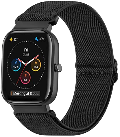 Oumida für Amazfit GTS 4 Mini Armband/Amazfit GTS 2 Mini Armband/GTS 2 /GTS 2e/GTS 3/GTS 4, 20mm Elastisches Nylon Loop Dehnbare Ersatzarmband für Amazfit Bip 3 Pro/Bip 3/Bip S/Bip U Pro/GTR 42mm