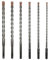 CAVATINY Juego de 6 brocas SDS Plus para hormigón, ladrillo, cemento, piedra con 4 cortes, 6 piezas, 6, 8, 10, 12, 14, 16 x 210 mm, vástago SDS Plus apto para martillo perforador