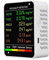 Moniteur de qualité de l'air 6 en 1 avec capteur de formaldéhyde Détecteur de pollution Capteur HCHO TVOC PM2.5/PM10 Moniteur de qualité de l'air Co2 Pm2.5 Testeur de qualité de l'air intérieur