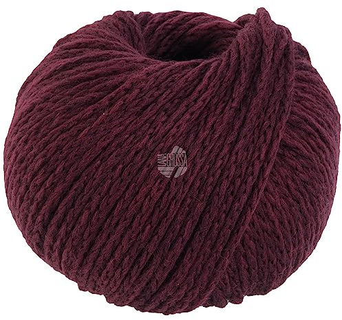 LANA GROSSA Cool Merino Big | Voluminöses Kettengarn aus klassischer Merinowolle | Handstrickgarn aus 90% Schurwolle & 10% Polyamid | 50g Wolle zum Stricken & Häkeln | 90m Garn FB 228