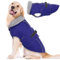 Lelepet Hundemantel Winterweste Reflektierende Fleece Hundejacke für Große Hunde Wasserdicht Hundejacke Wintermantel Warme Winterjacke mit Verstellbarer Schnalle, Blau XL