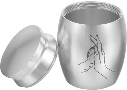 PRETYZOOM Urne versiegelt kleine Katzenurne Andenken Urnen Haustier Hundeurnen Mini-Tierurne aus Metall gedenken Geschenkbox schmücken Asche Kleiner Knochen Souvenir Rostfreier Stahl