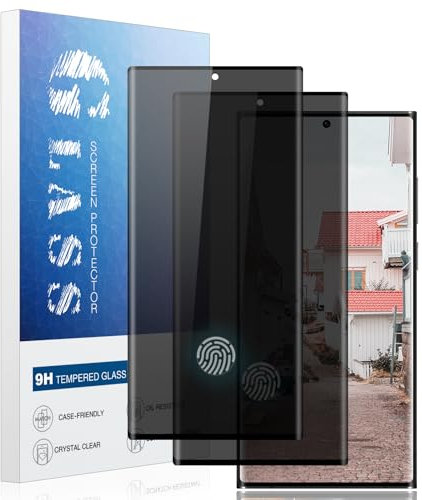 [2-Pack] Anti-espion Verre Trempé Samsung Galaxy S23 Ultra, Dureté 9H écran Vitre Protecteur, Anti-Spy Privacy Film Protection Écran, sans Bulle Film de Protection en Verre Trempé