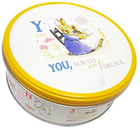 Danish Butter Cookies in Designer Tins 150g by Jacobsens of Denmark - Small Tin 139mm diameter x 55mm height - (You, Always and Forever)